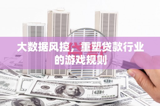 延吉大数据风控，重塑贷款行业的游戏规则