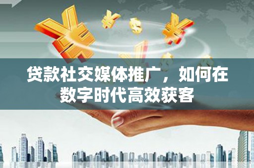 延吉贷款社交媒体推广，如何在数字时代高效获客