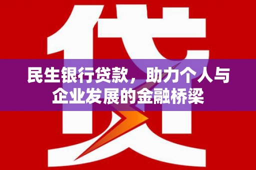 延吉民生银行贷款，助力个人与企业发展的金融桥梁
