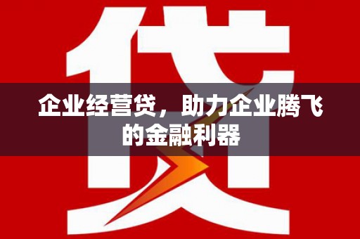 延吉企业经营贷，助力企业腾飞的金融利器