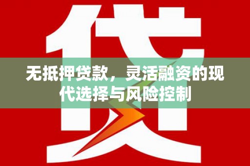 延吉无抵押贷款，灵活融资的现代选择与风险控制