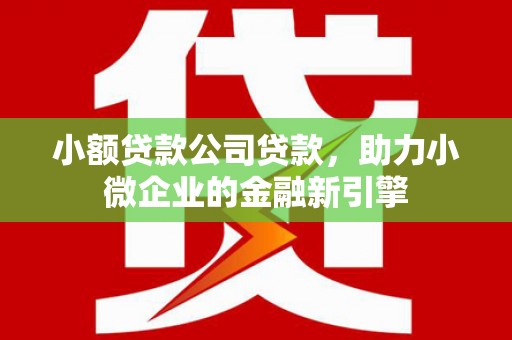 延吉小额贷款公司贷款，助力小微企业的金融新引擎