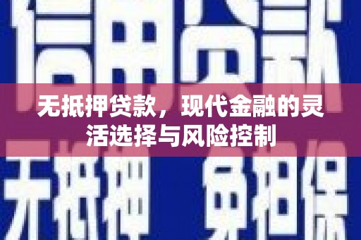 延吉无抵押贷款，现代金融的灵活选择与风险控制
