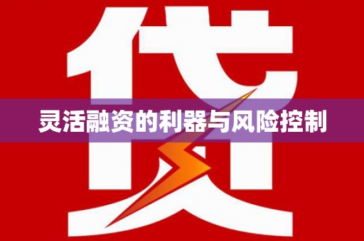 延吉灵活融资的利器与风险控制