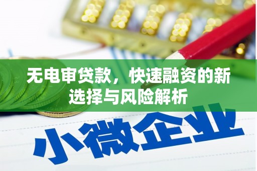 延吉无电审贷款，快速融资的新选择与风险解析