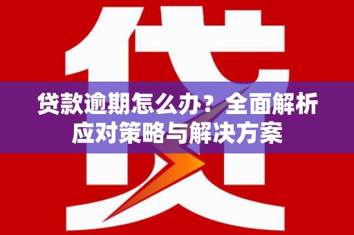 延吉贷款逾期怎么办？全面解析应对策略与解决方案