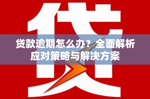 延吉贷款逾期怎么办？全面解析应对策略与解决方案
