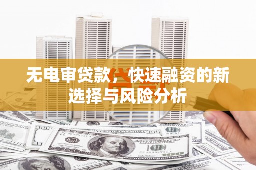 延吉无电审贷款，快速融资的新选择与风险分析