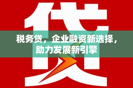 延吉税务贷，企业融资新选择，助力发展新引擎