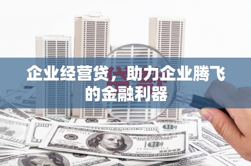 延吉企业经营贷，助力企业腾飞的金融利器
