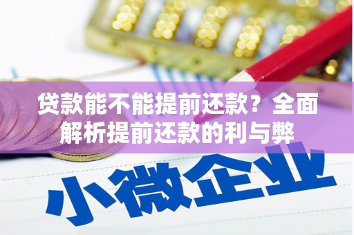 延吉贷款能不能提前还款？全面解析提前还款的利与弊