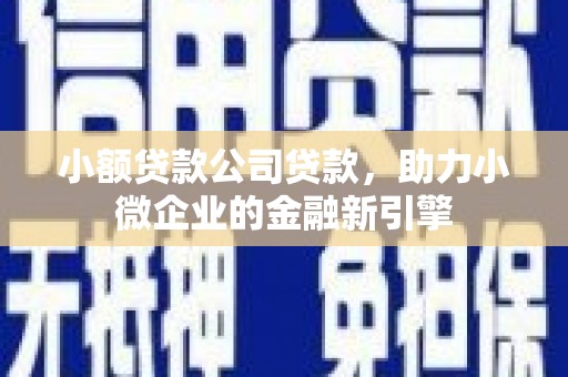 延吉小额贷款公司贷款，助力小微企业的金融新引擎