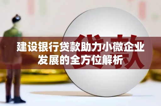 延吉建设银行贷款助力小微企业发展的全方位解析
