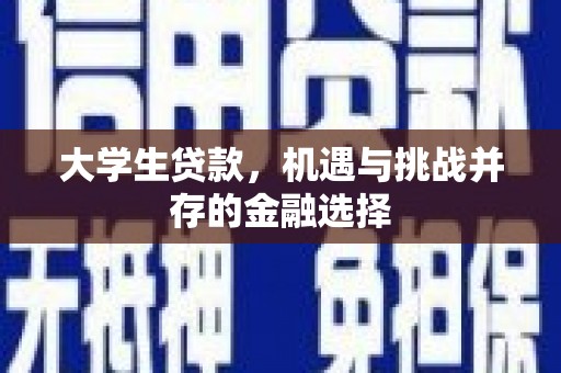 延吉大学生贷款，机遇与挑战并存的金融选择