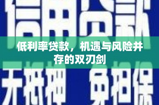 延吉低利率贷款，机遇与风险并存的双刃剑
